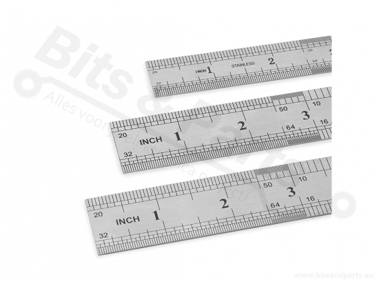 Ruler set stainless steel 3-piece 15/20/30cm